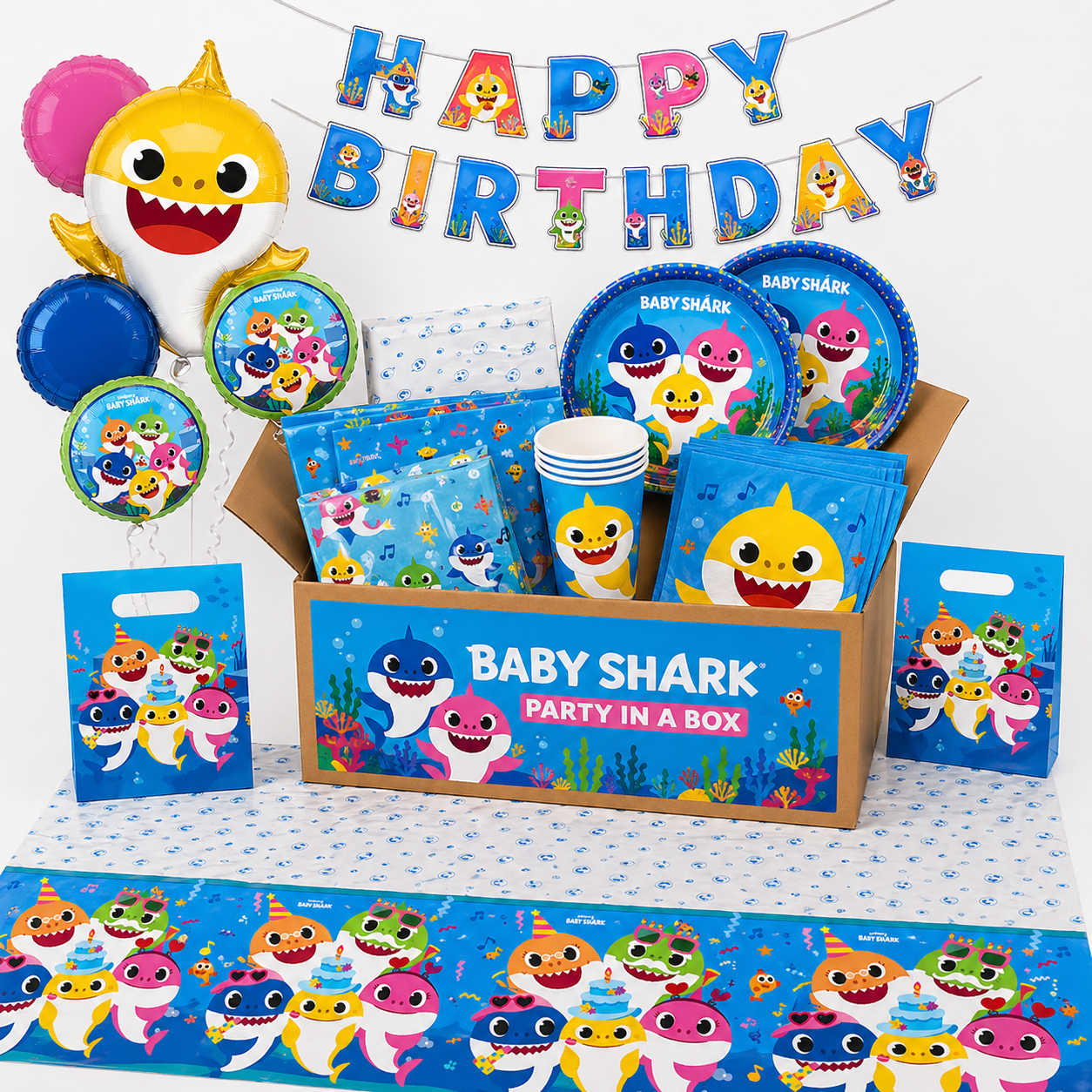 🦈 Baby Shark Party Box – 10 Guests