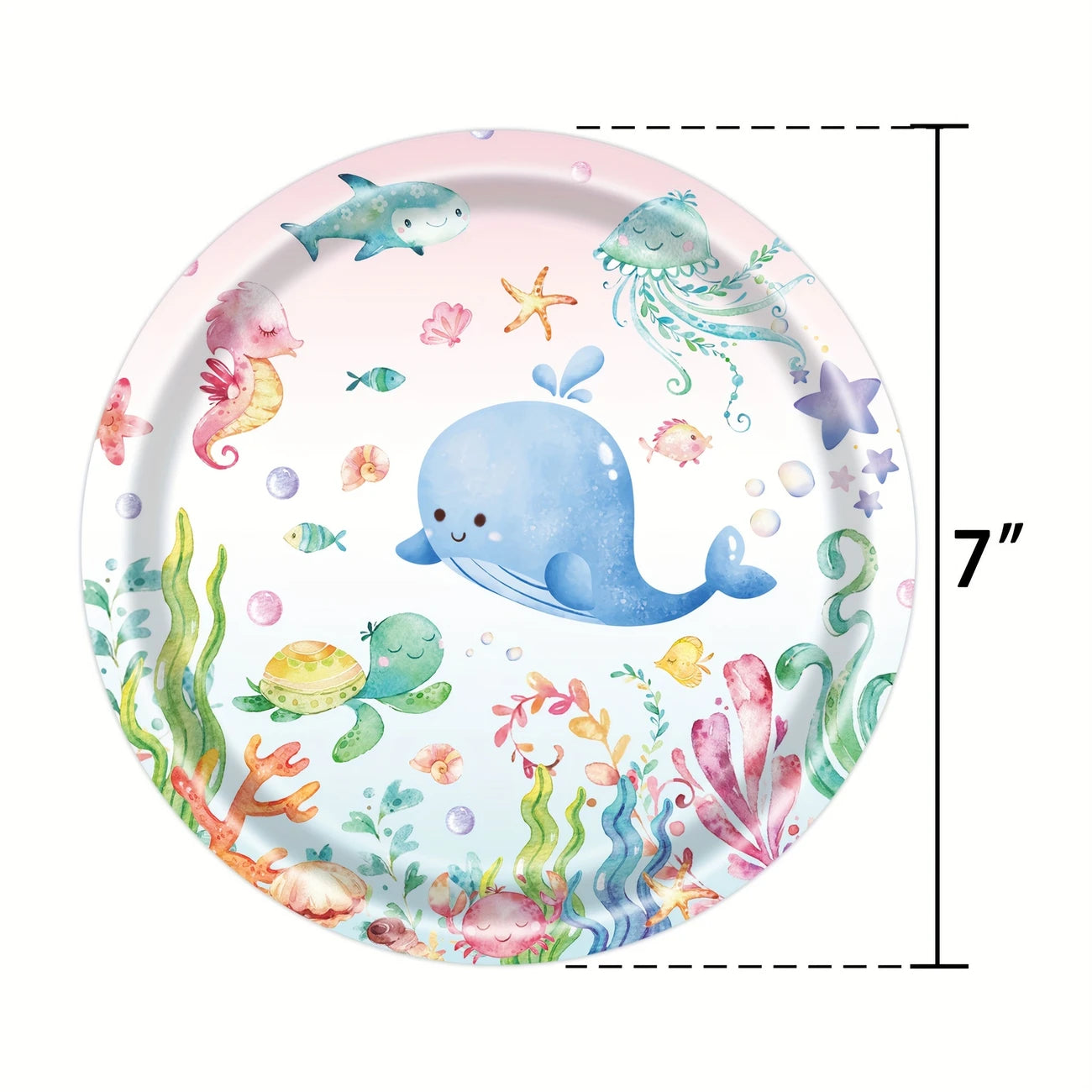 Ocean Theme Under the Sea Birthday Party Tableware Set for 20 Guests