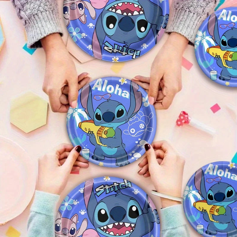 Stitch Themed Party Tableware Set for 10 guests