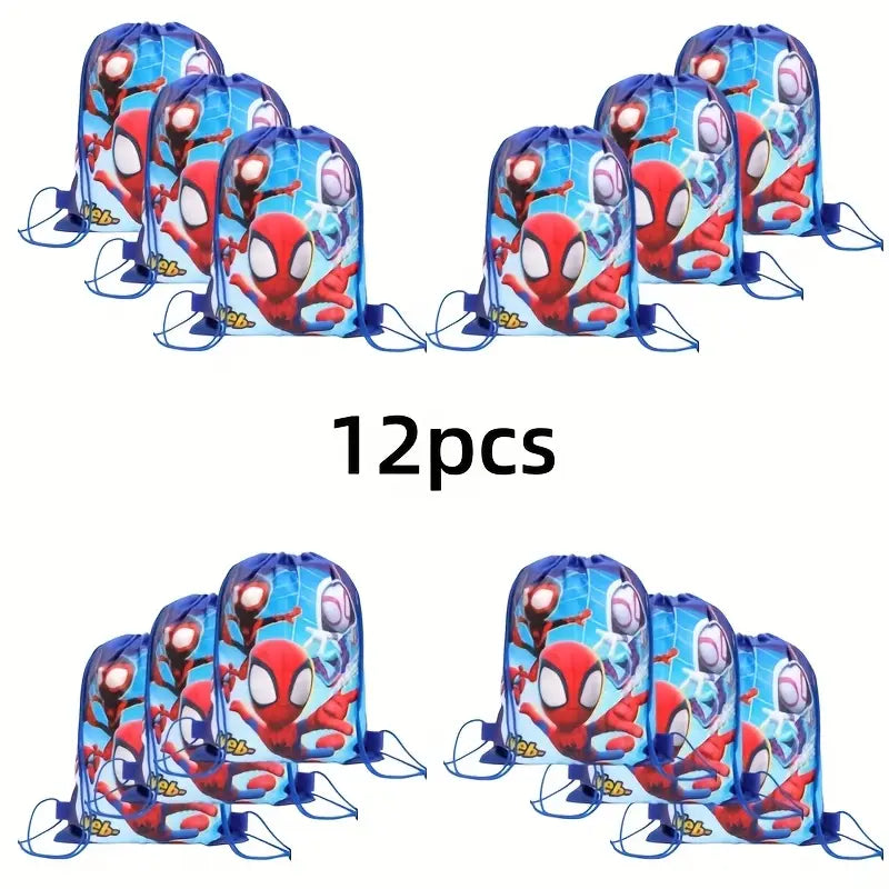 Spidey & Friends Drawstring Bags Pack of 12