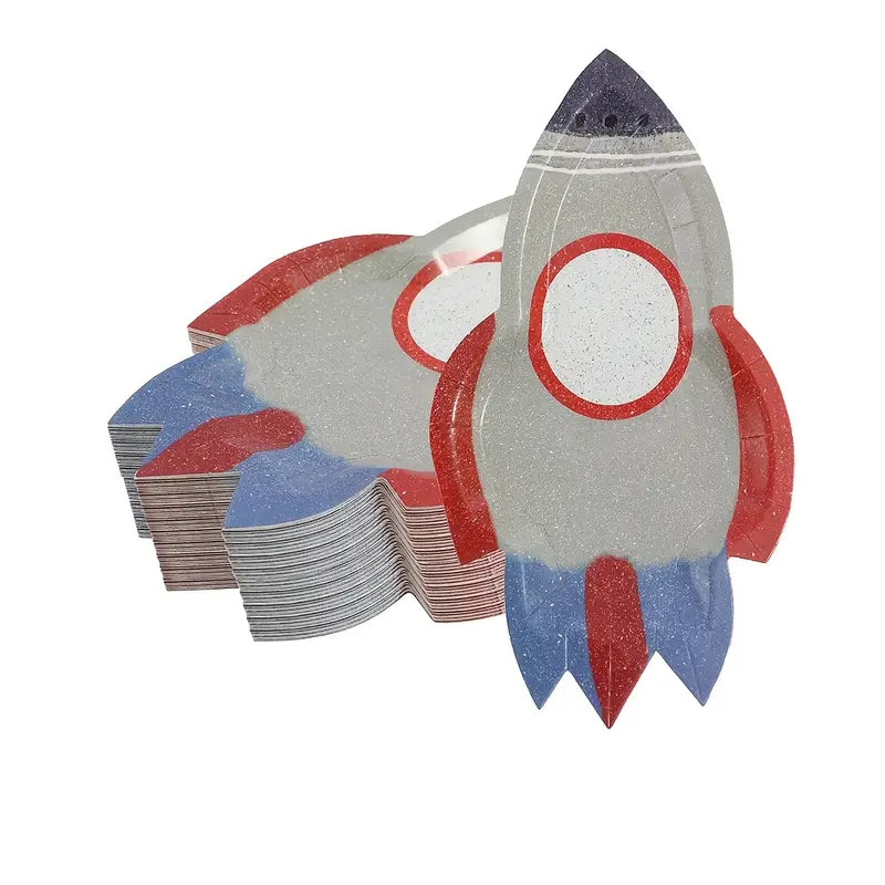 Rocket Ship Paper Plates Pack of 10