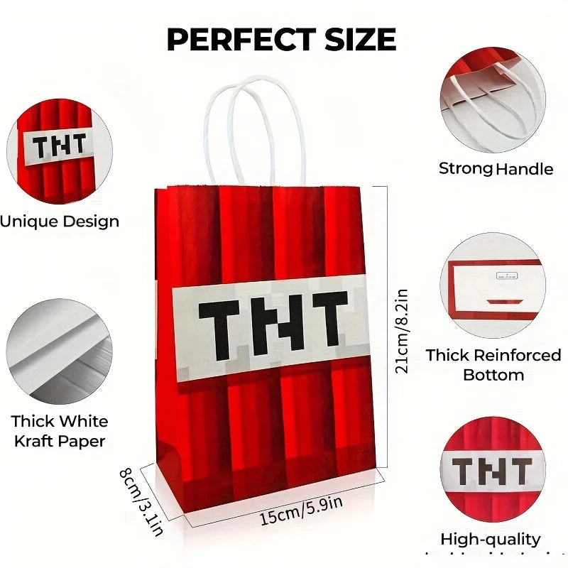 Minecraft Pixel Paper Party Bags Pack of 20