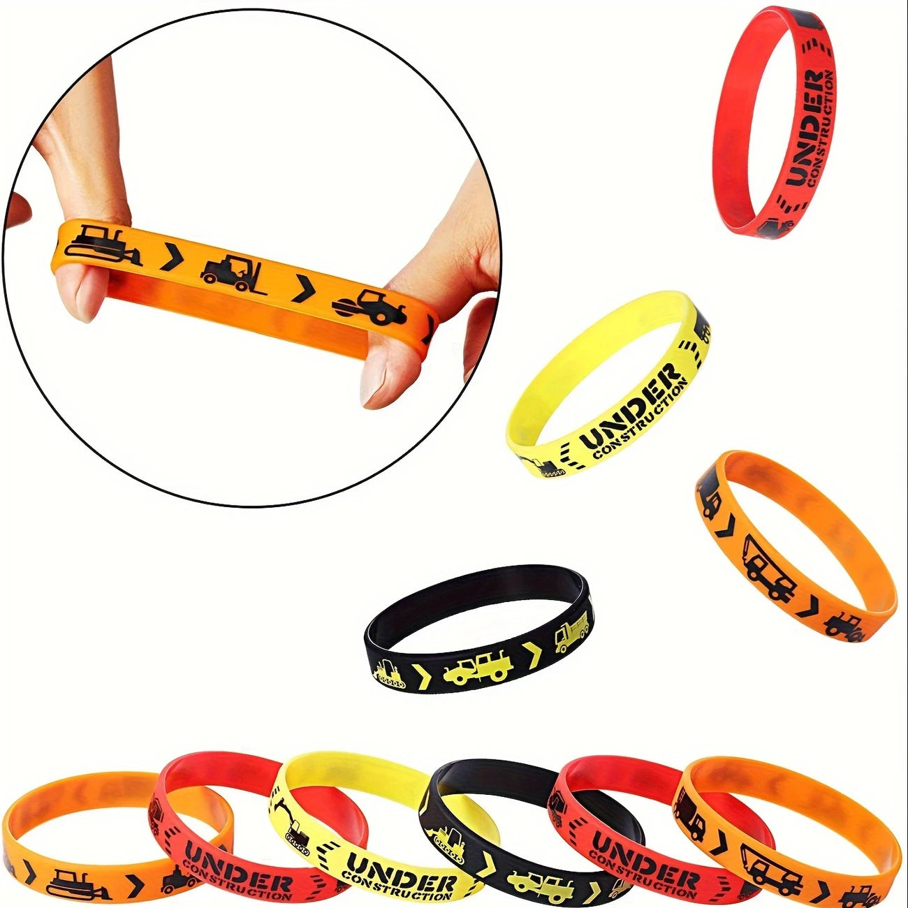 Yellow Construction Theme Party Favors Set For 12 Guests