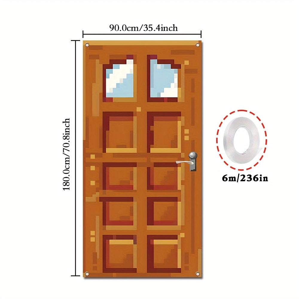 Minecraft Pixel Plastic Door Banner