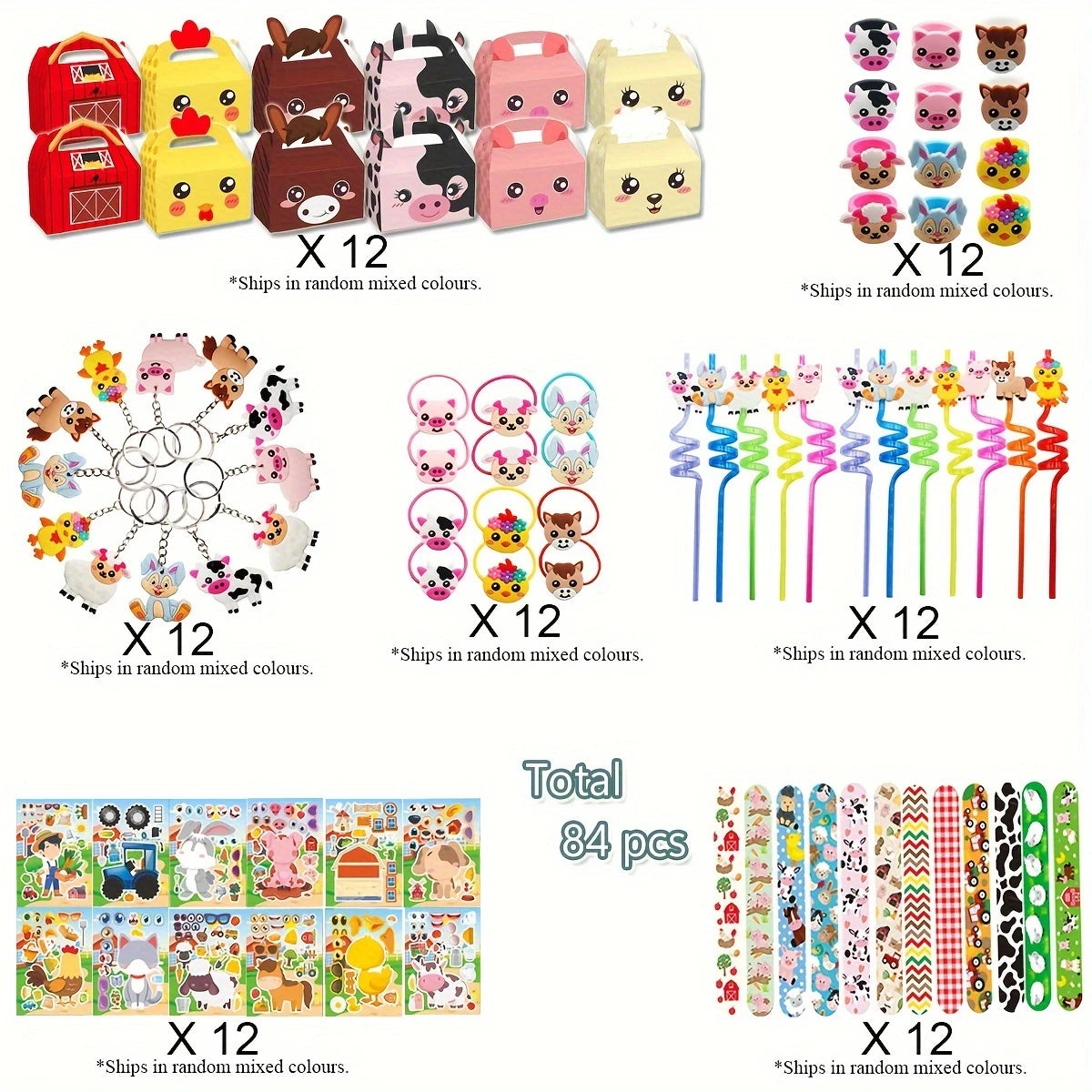 Farm Animal Party Pack for 12 Kids