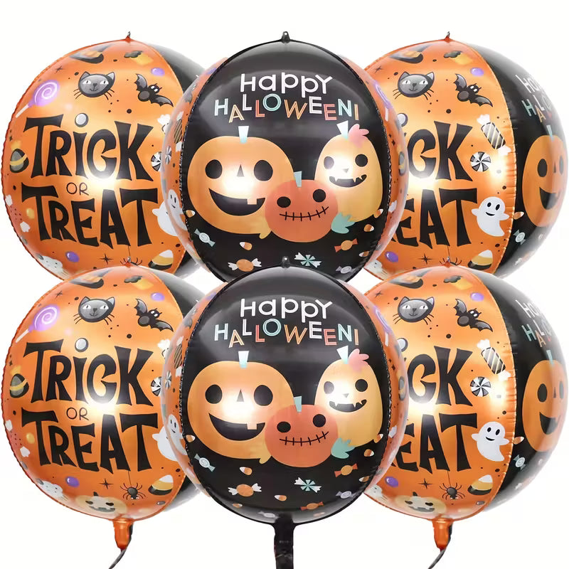 Halloween 4D Foil Balloons Pack of 6