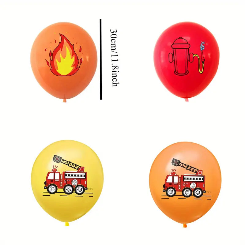 Fire Fighter Latex Balloons Pack of 16