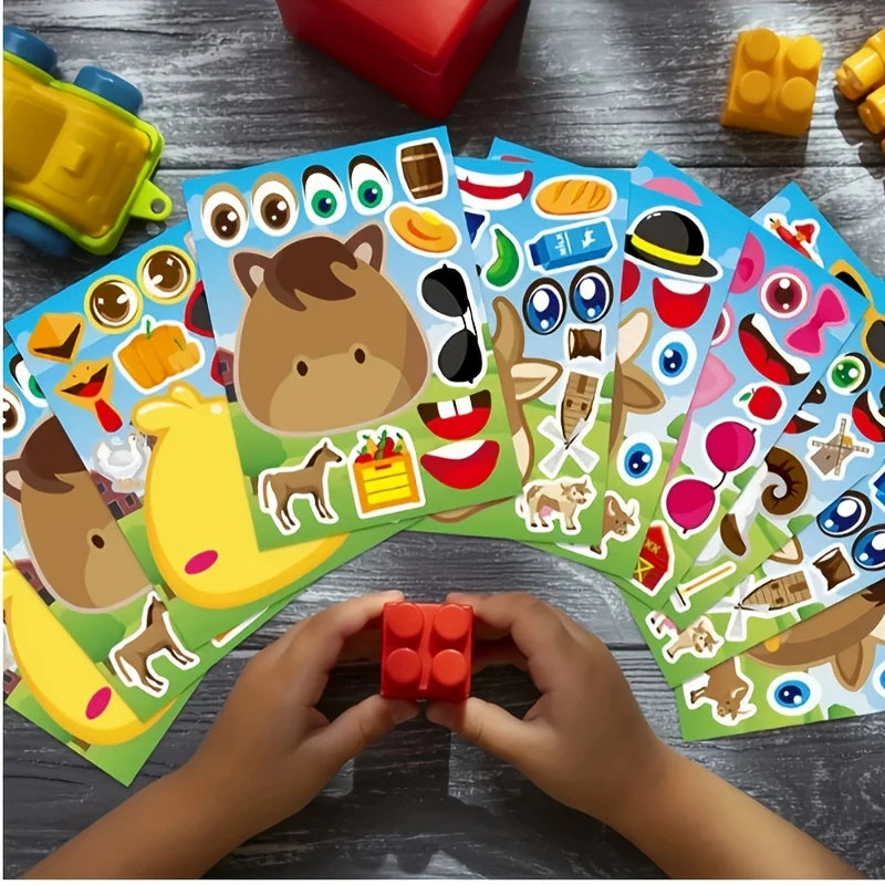 DIY Farm Animal Stickers Pack of 12