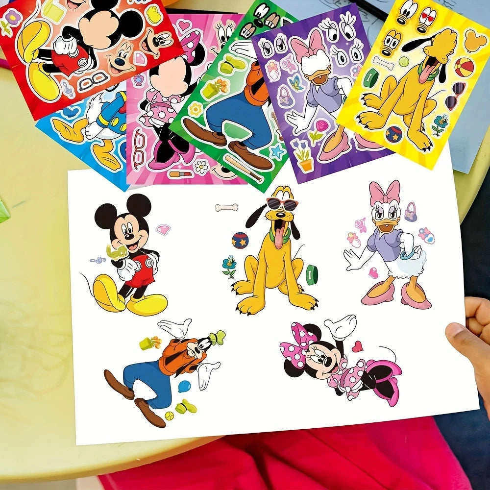 Disney Character Mickey Mouse and Friends DIY Sticker Sheets Pack of 12