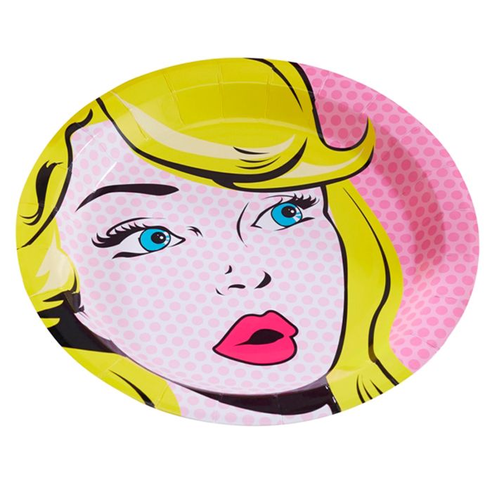 Superhero Girl Dinner Plates Pack of 8