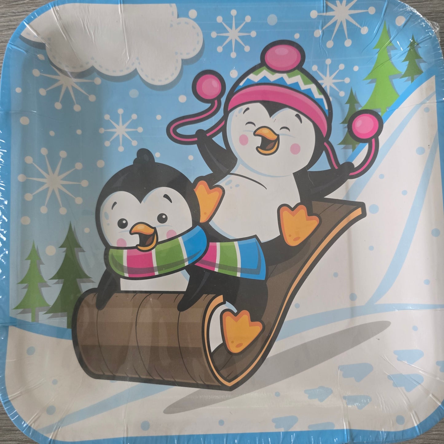 Penguin Party Paper Dinner Plates Pack of 8