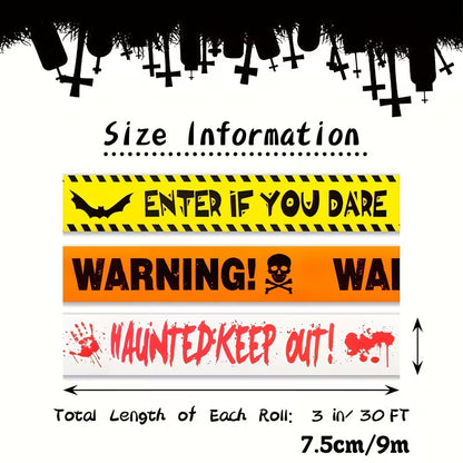 Halloween Caution Tape Pack of 3
