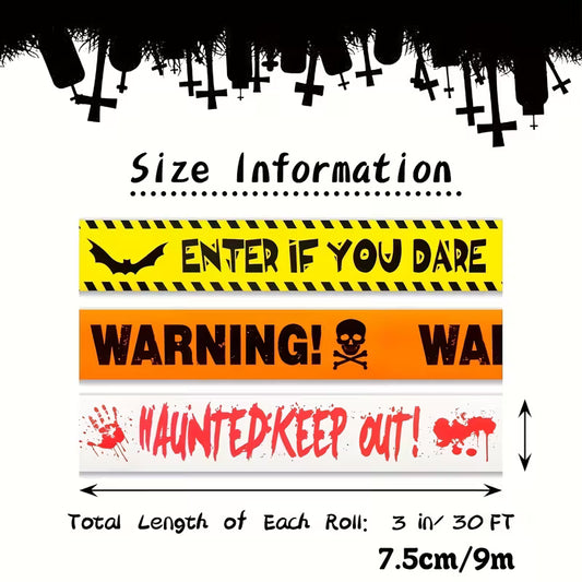 Halloween Caution Tape Pack of 3
