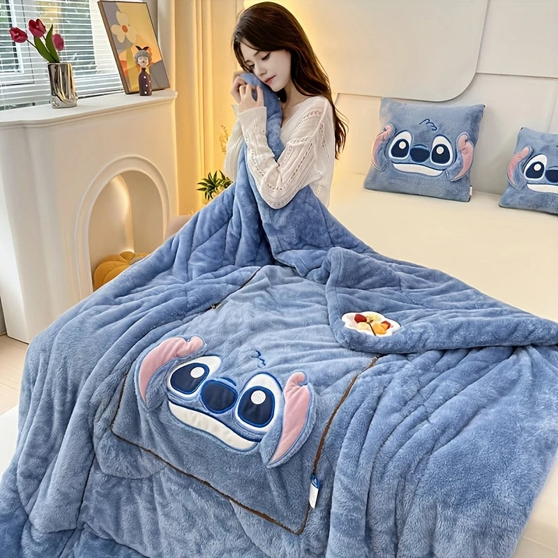 2-in-1 Stitch Pillow & Blanket Set