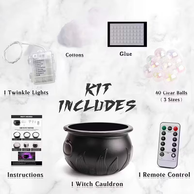 Plastic Cauldron DIY Light Up Bubbling Kit