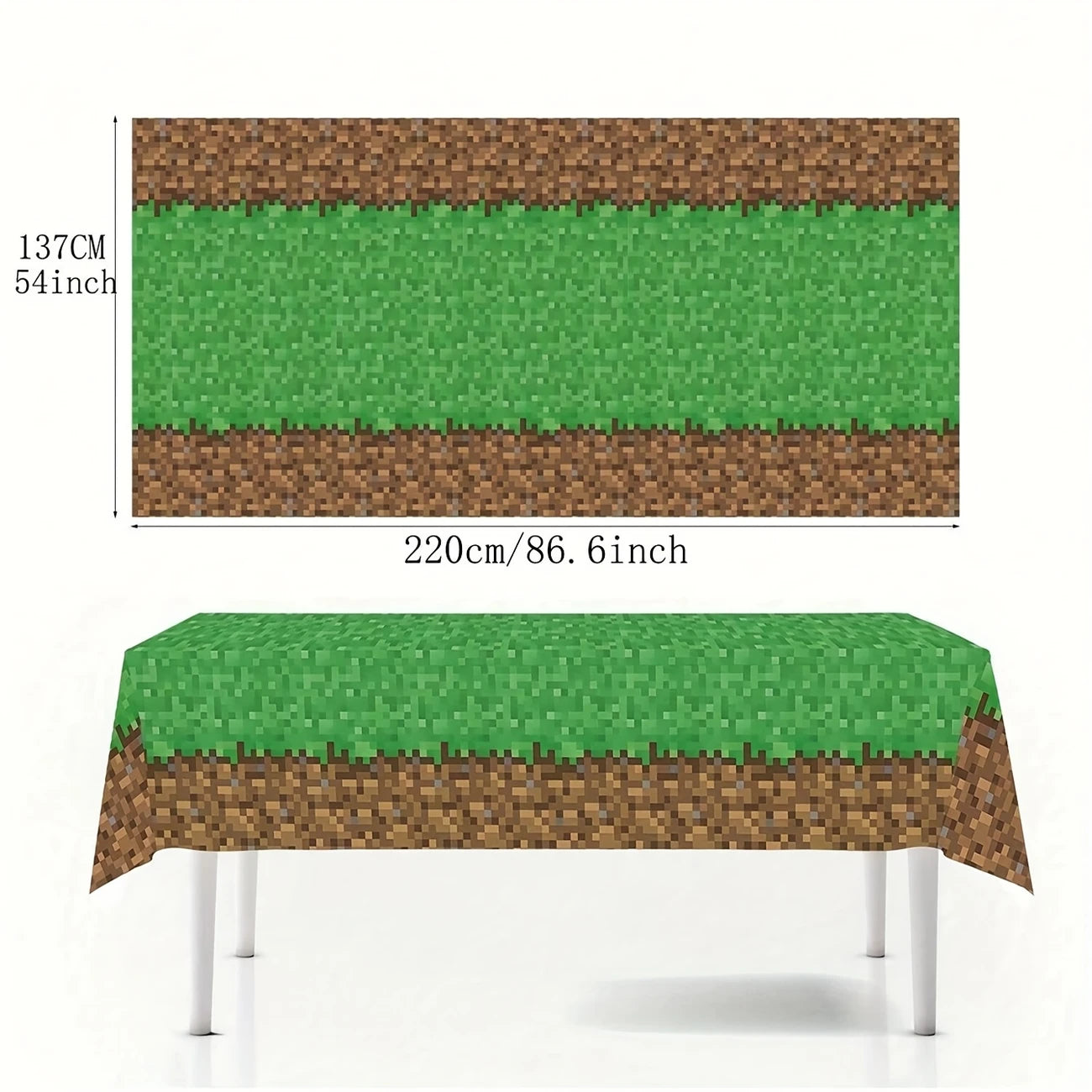 Minecraft Pixel Plastic Tablecloth