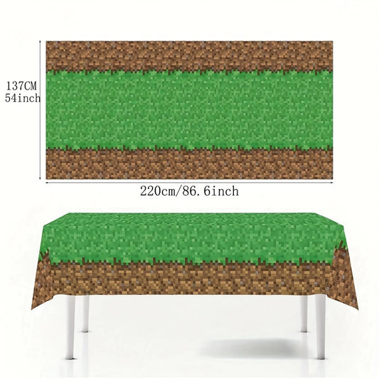 Minecraft Pixel Plastic Tablecloth