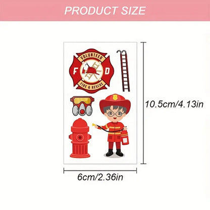 Firefighter Temporary Tattoos Pack of 12 Sheets