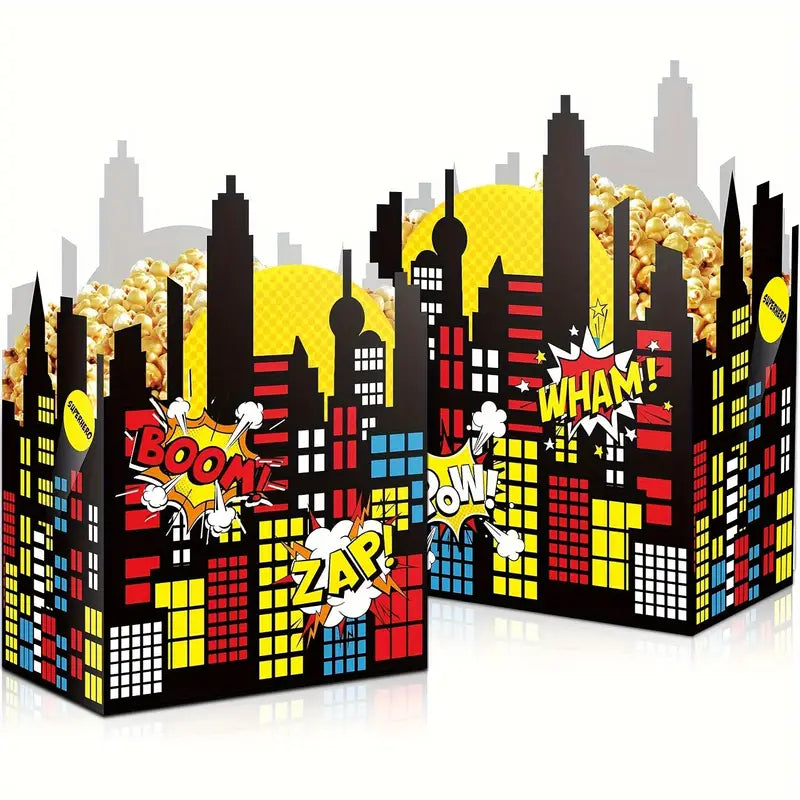 Vibrant Cityscape Party Treat Boxes Pack of 10