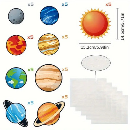 Solar System Wall Decor Pack of 45