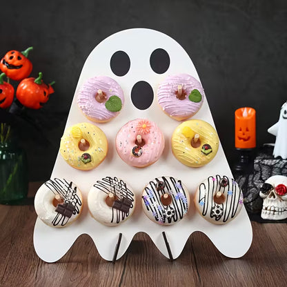 Ghost Design Wooden Donut Stand