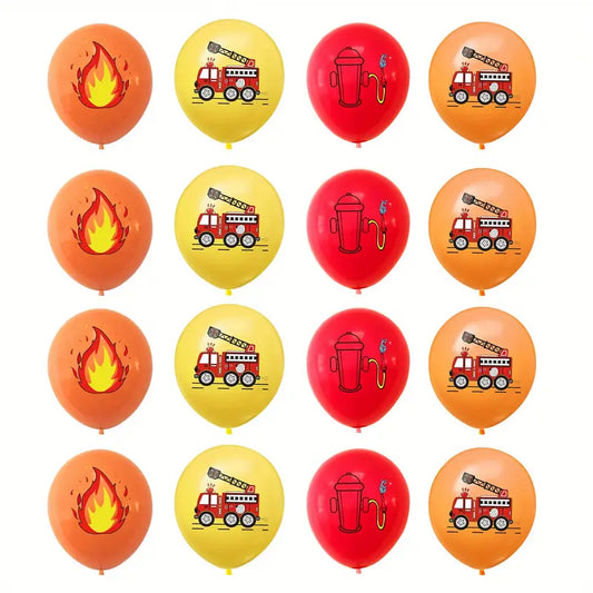 Fire Fighter Latex Balloons Pack of 16