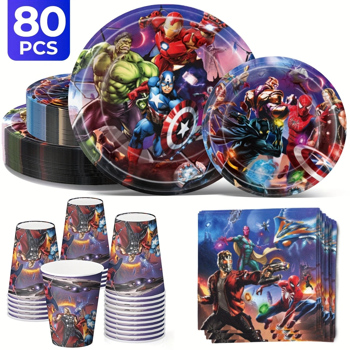 The Avengers Superhero Tableware Set For 20 Guests