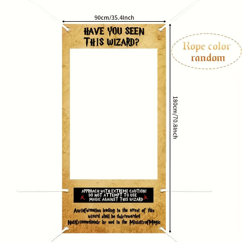 Harry Potter Wizard Themed Photo Booth Banner
