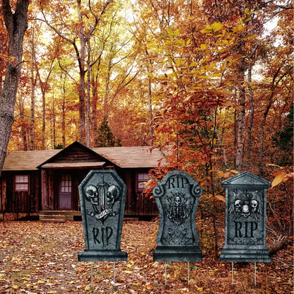 Halloween Tombstone Yard Stakes Pack of 3