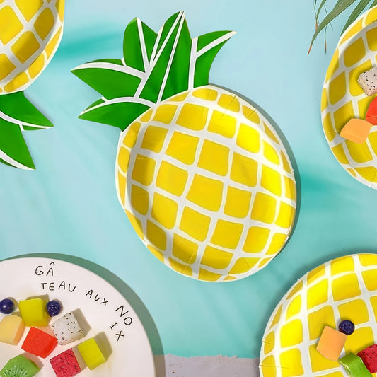 Pineapple Themed Paper Plates Pack of 25