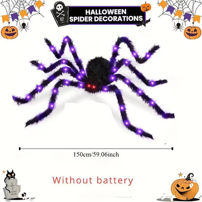 Giant Glowing Spider Decoration with Bendable Legs