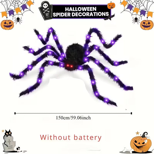 Giant Glowing Spider Decoration with Bendable Legs