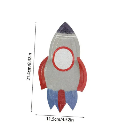 Rocket Ship Paper Plates Pack of 10