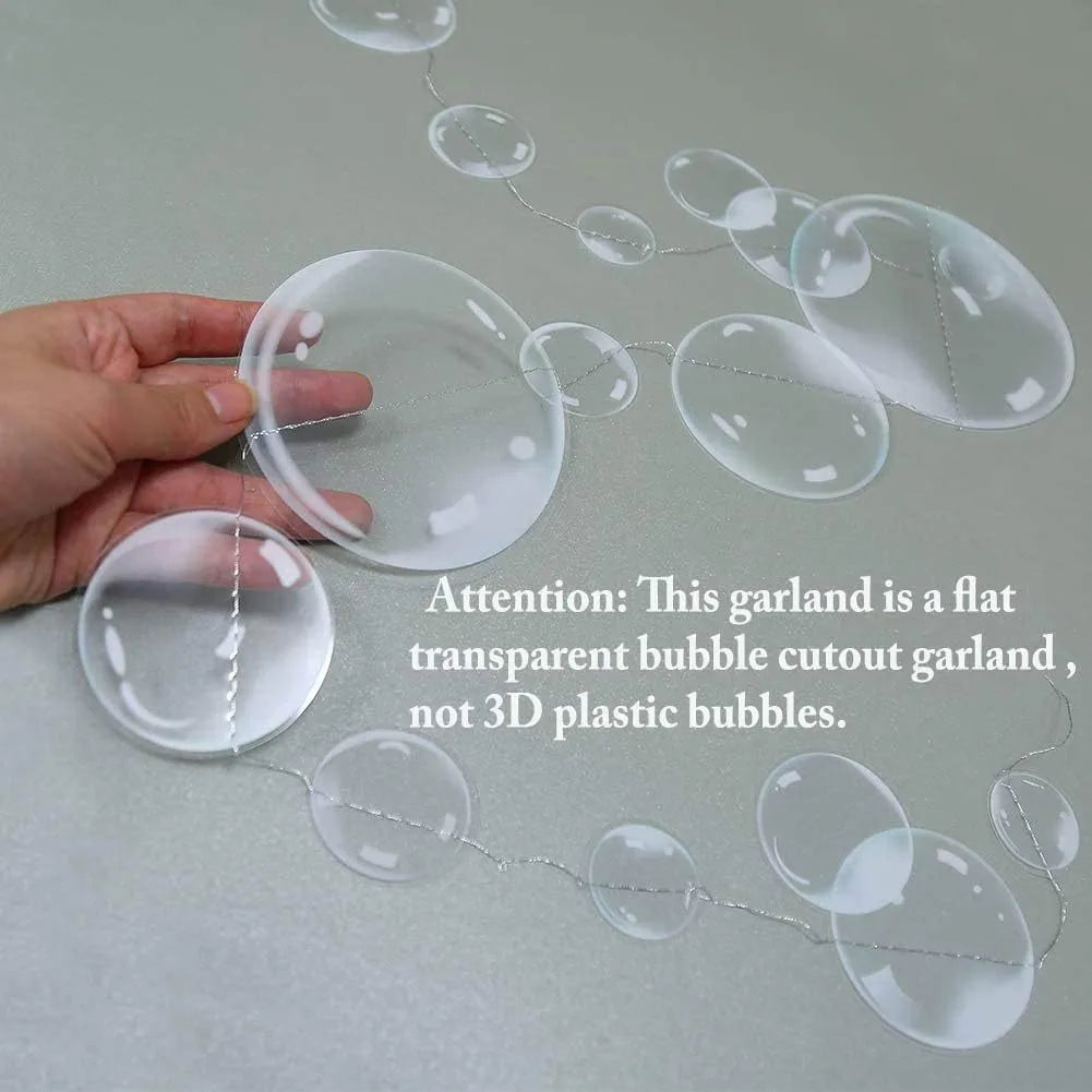 White Clear Bubble Garlands Pack of 2