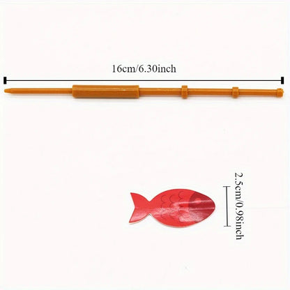 Mini Fishing Rod Cake Toppers Pack of 10