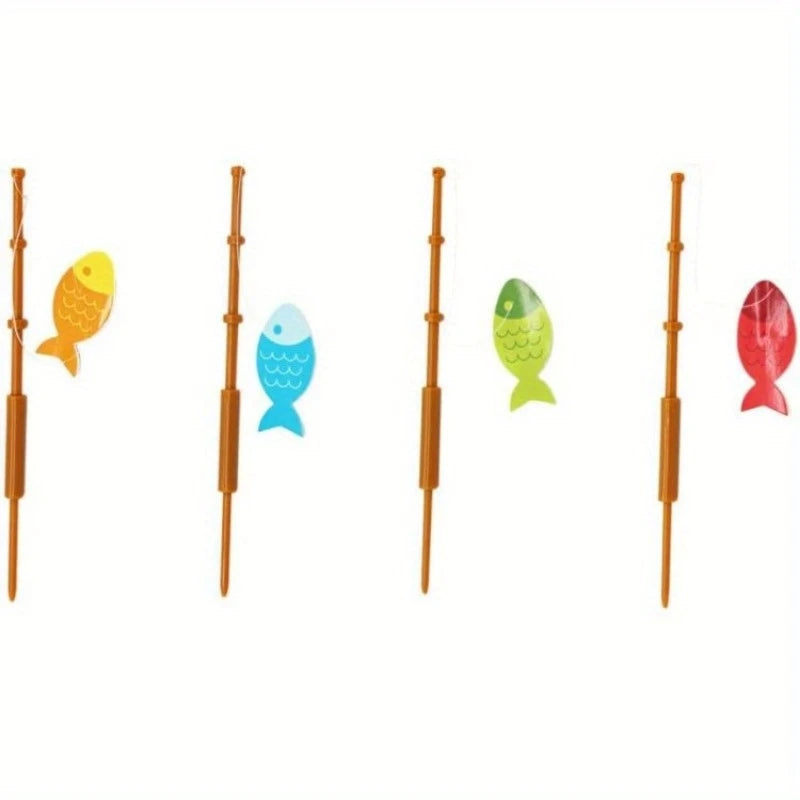 Mini Fishing Rod Cake Toppers Pack of 10