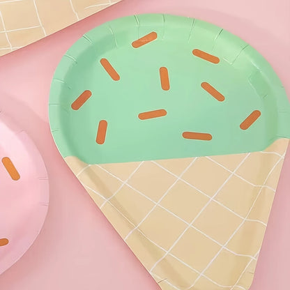 Ice Cream Cone Paper Plates Pack of 10