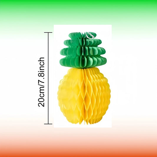 Tropical Honeycomb Pineapple Decorations Pack of 5