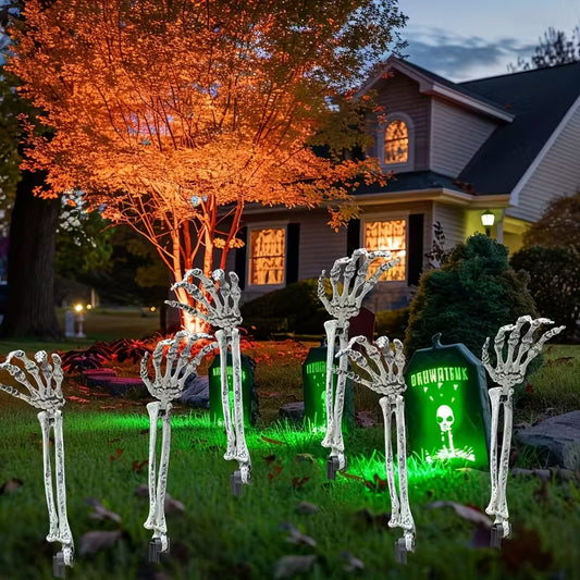 Halloween Skeleton Hand Decorations Pack of 6