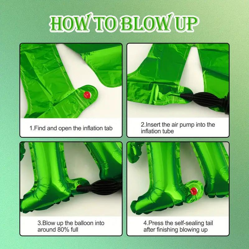 Green Alien Foil Balloons Pack of 4