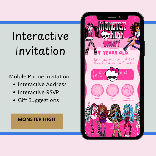 Monster High Interactive Video Invitation