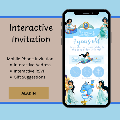 Aladdin Interactive Editable Video Invitation