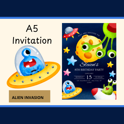 Alien Invasion Editable Invitation