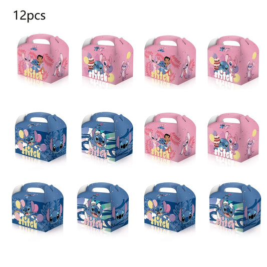 Stitch Party Favor Boxes Pack of 12