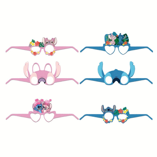 Stitch And Angel Themed Paper Glasses
