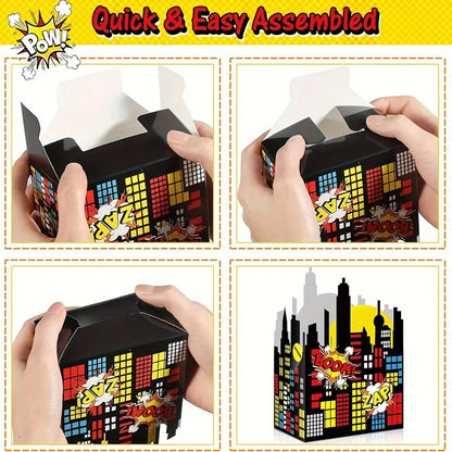 Vibrant Cityscape Party Treat Boxes Pack of 10