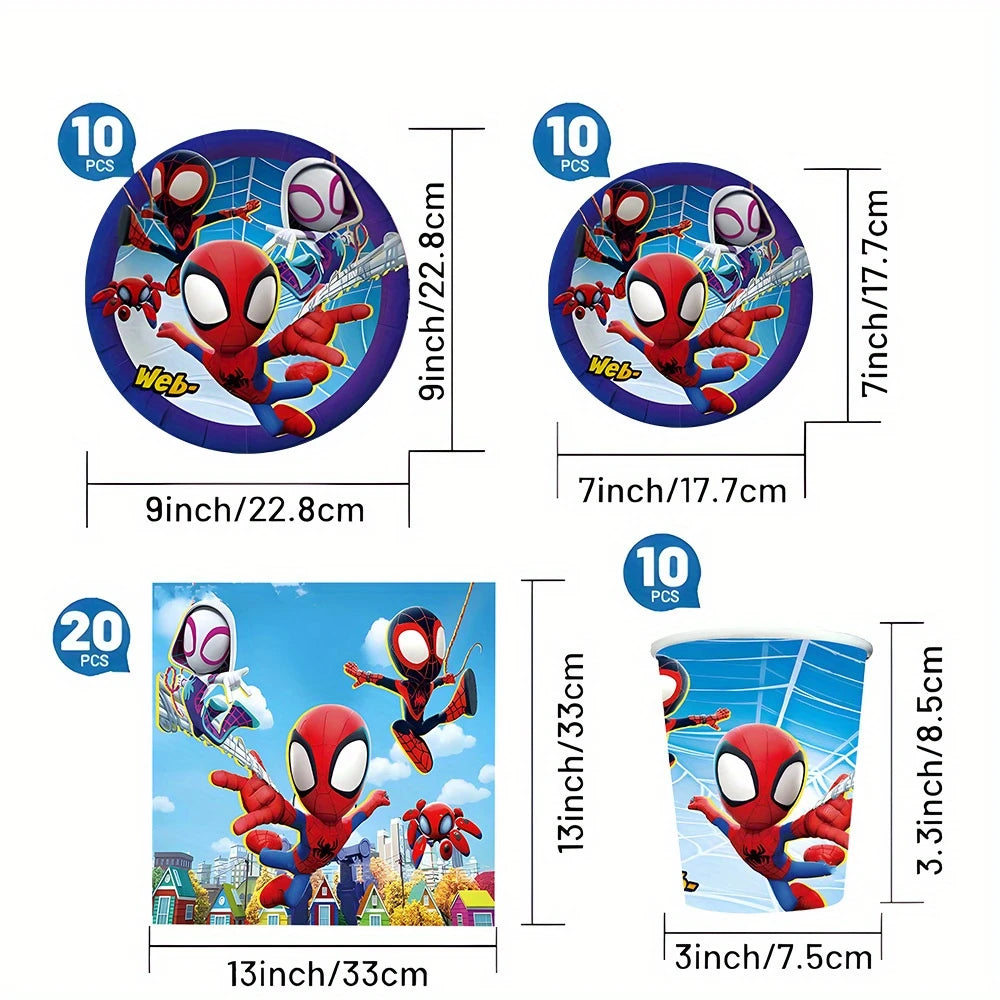 Spidey and Friends Tableware Set for 10 Guests