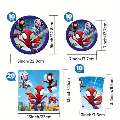 Spidey and Friends Tableware Set for 10 Guests