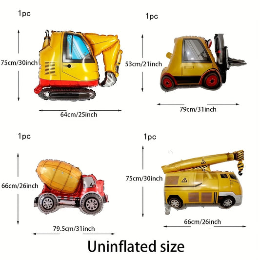 Construction Truck Balloon Set Pack of 4