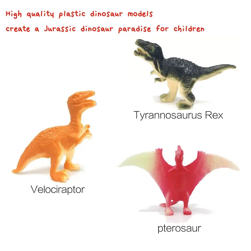 Vibrant Plastic Dinosaur Figures Pack of 80